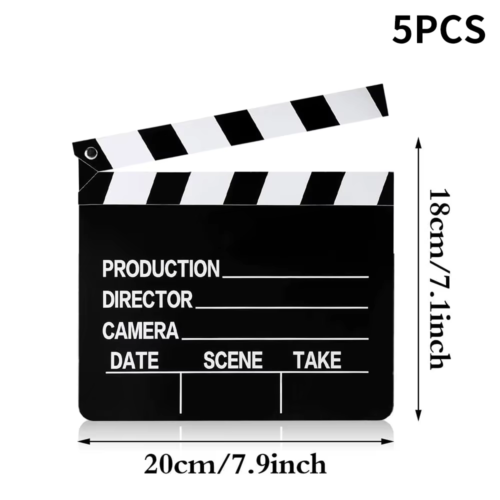 Clapboard de cinéma pour fêtes et événements, accessoire de jeu pour soirées cinéma