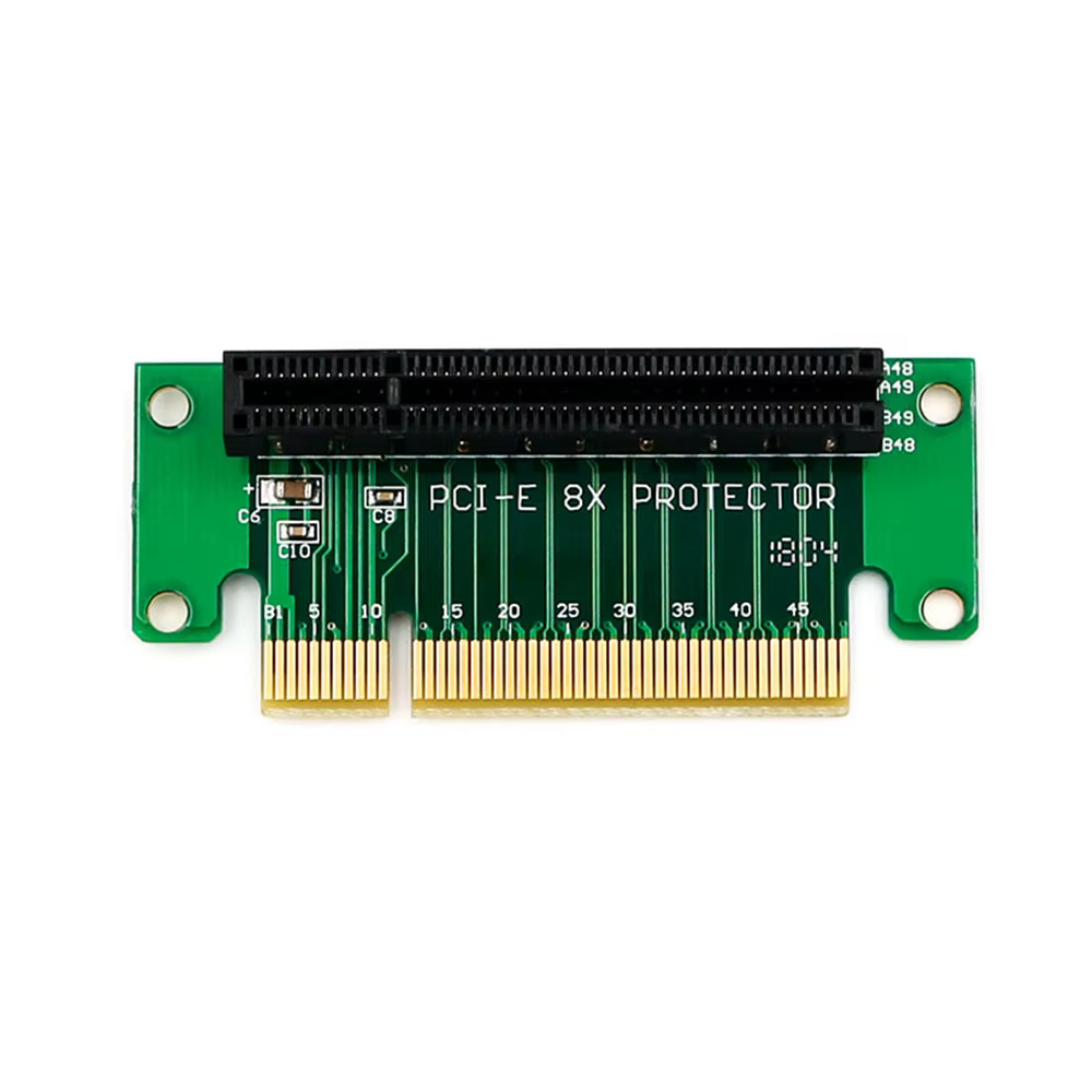 BTBcoin PCIE PCI Express 8X 90 degrés adaptateur Riser carte pour 1U coque d'ordinateur châssis PC convertisseur