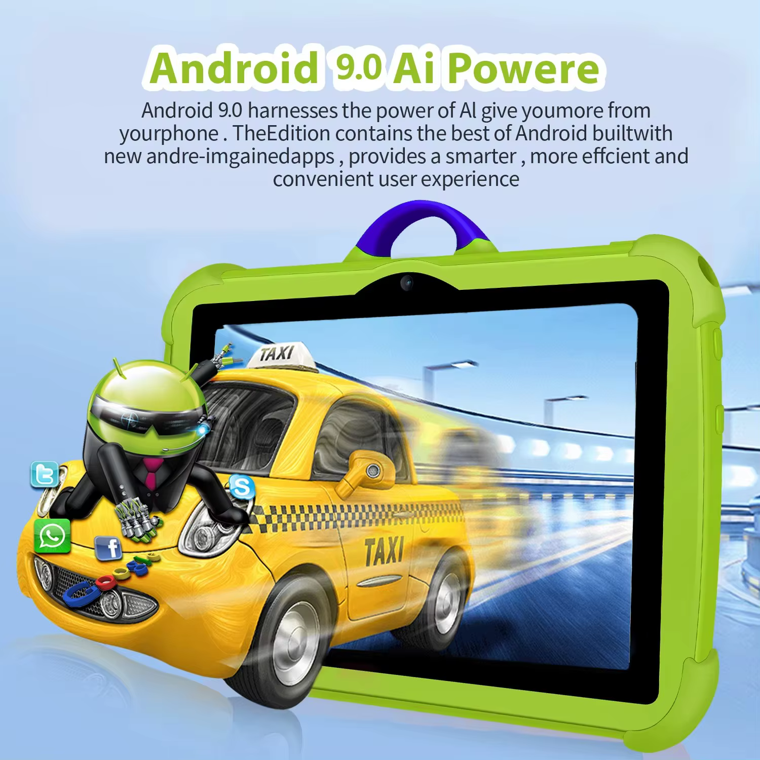 Tablette Google WiFi 5G pour enfants, 7 ", Tablettes d'apprentissage et d'éducation pour enfants, Façades, Core 4 Go de RAM, 64 Go, Dean Touriste Bow Cameras, 2024 Nouveau