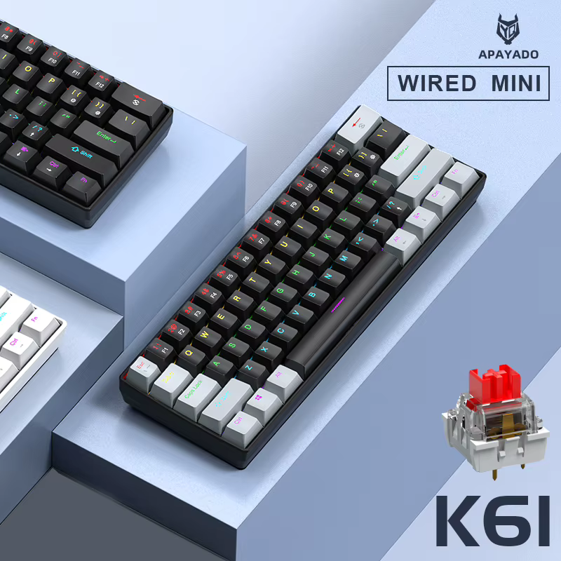 Clavier de jeu mécanique filaire K61 60%