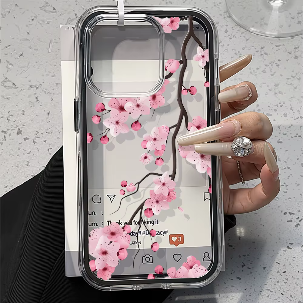 Coque de téléphone couleur bonbon 2 en 1, étui souple TPU Transparent à fleurs pour iPhone 11 16 17 Pro Max 13 15 14 12 17 Air 17promax