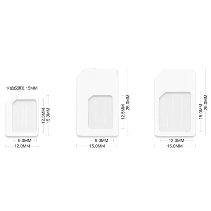 Kit de connecteurs adaptateur de carte Nano SIM 4 en 1, convertisseur de carte Sim Standard Micro sim avec aiguille de carte pour téléphone intelligent, IPhone, tablette