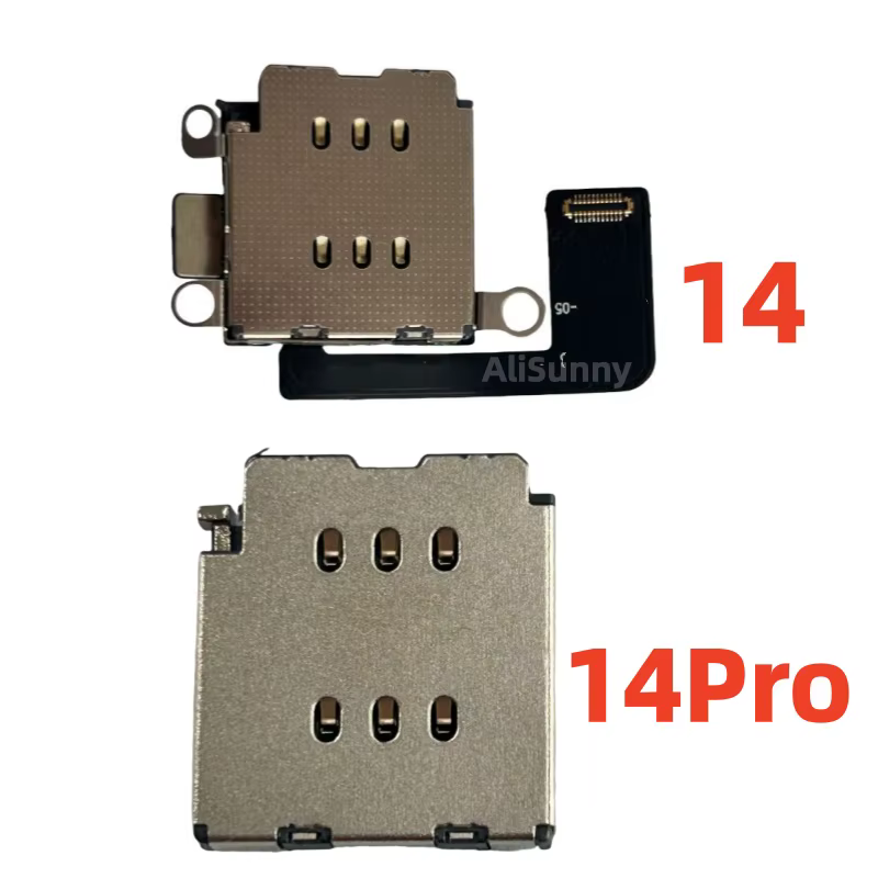 1 jeu de câbles flexibles pour lecteur de carte Sim double + emplacement pour plateau pour iPhone 15 Plus 14 13 adaptateur de support de connecteur Nano