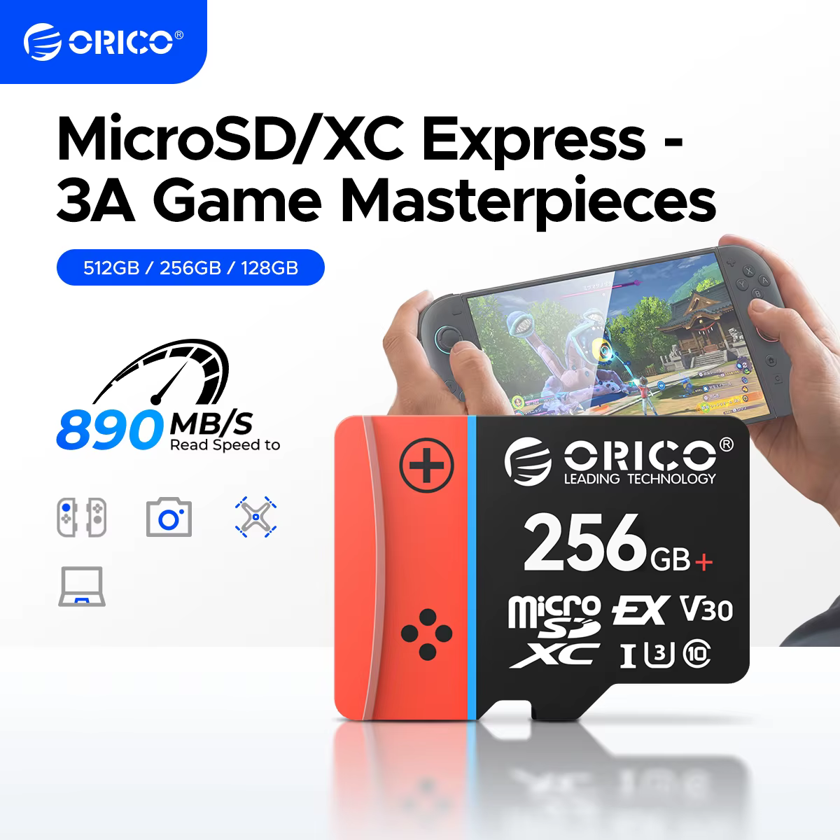 Carte microSD Express ORICO pour Switch UHS-I