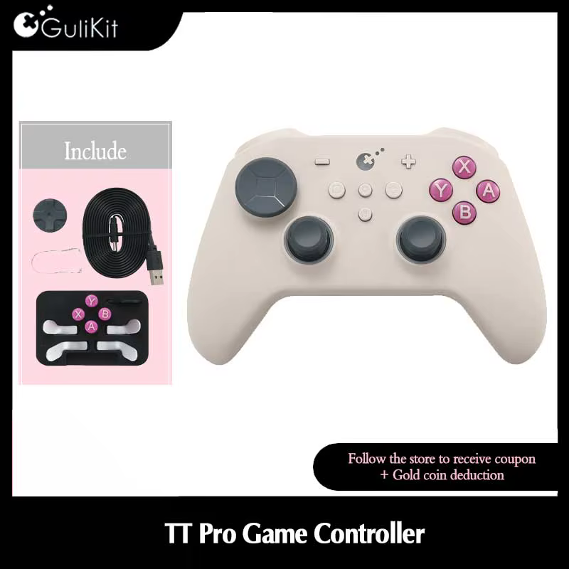 Manette de jeu GuliKit TT Pro avec joysticks TMR