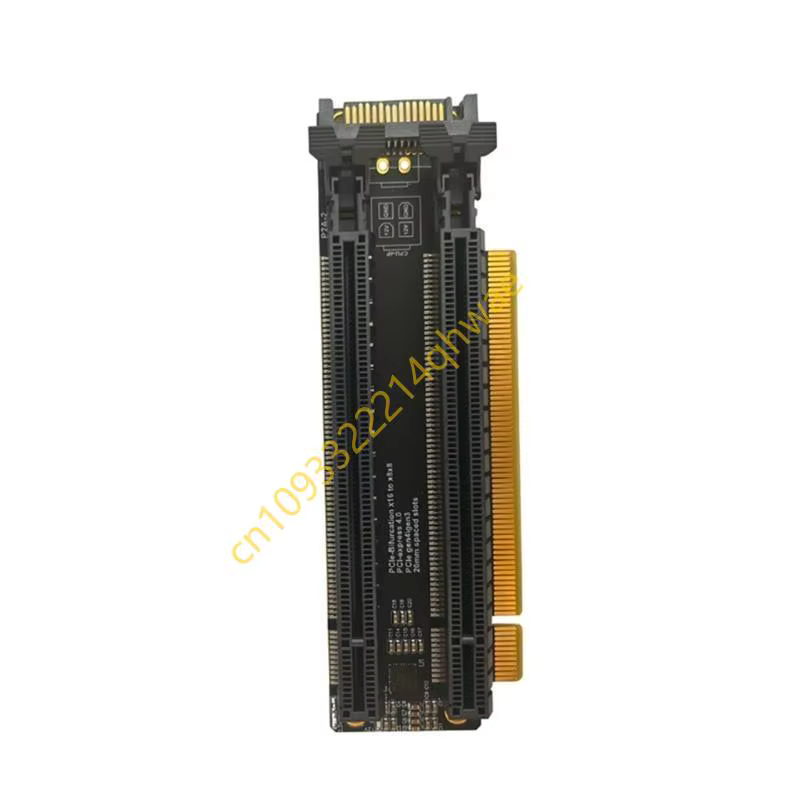 PCIe4.0 x16 1 à 2 Carte d'extension PCIe-bifurcation x16 à x8x8 / 4P alimentation Gen4 Split Card Splitter