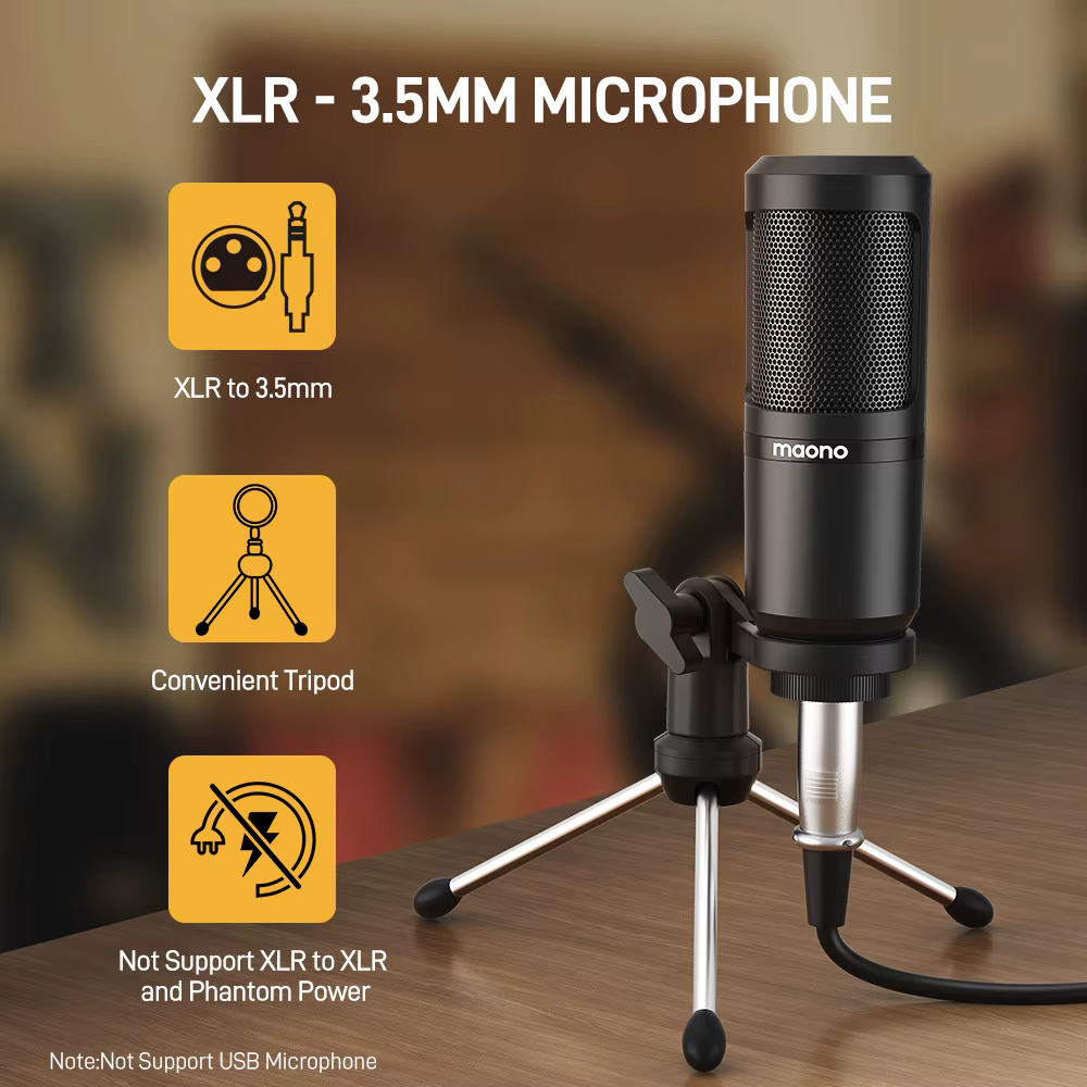 Ensemble carte son et microphone Maono AM200-S1