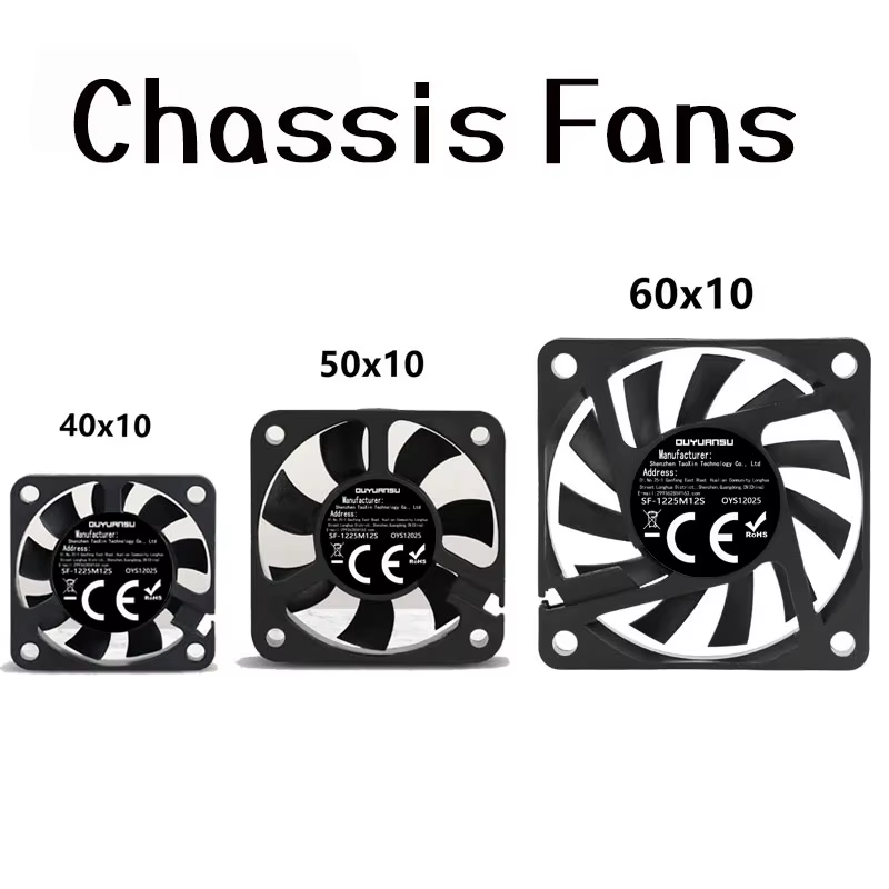 40mm x 40mm x 10mm 50mm x 50mm x 10mm 60mm x 60mm x 10mm 5V 2Pin DC refroidissement ventilateur silencieux refroidisseurs de processeur