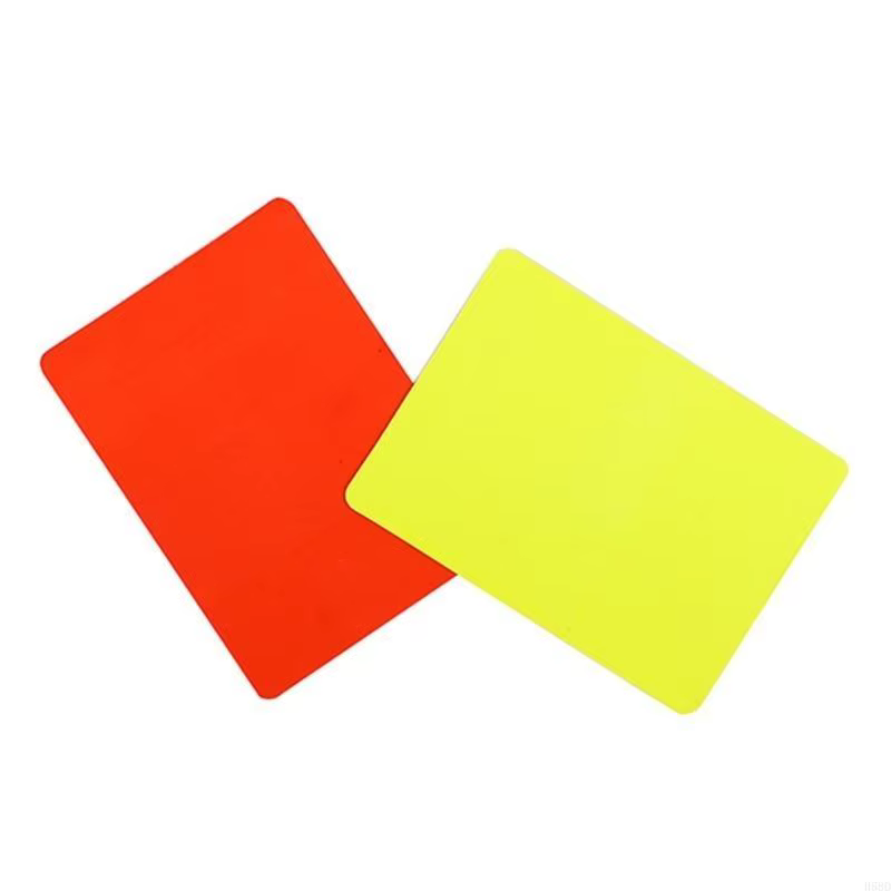 Cartes d'arbitre, jeu cartes jaunes rougeur d'arbitre football sportif, jeu cartes d'avertissement d'éjection