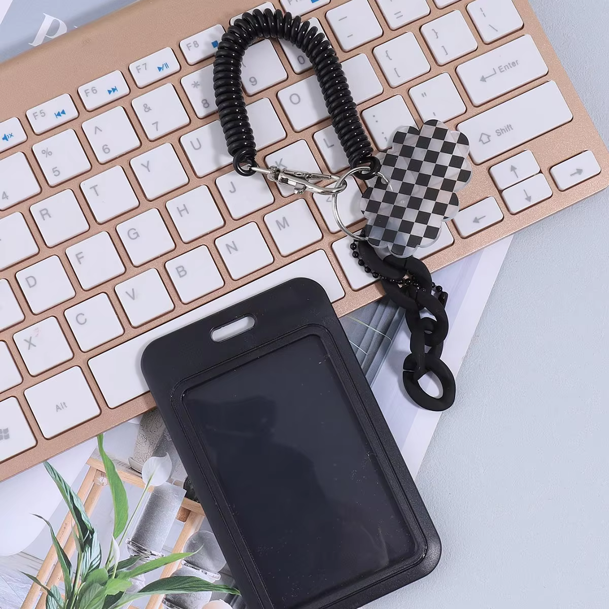Porte-cartes Kpop de style noir