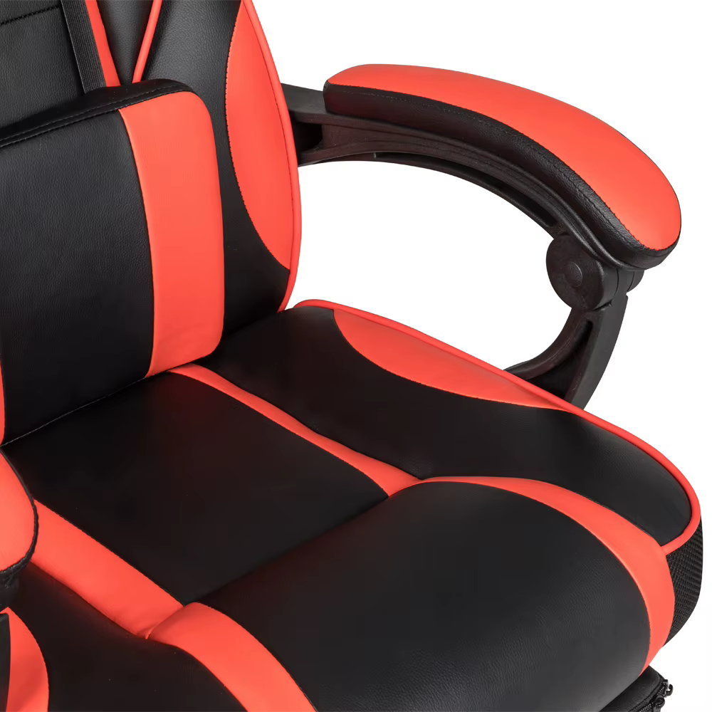 Chaise de jeu pour ordinateur avec repose-pieds
