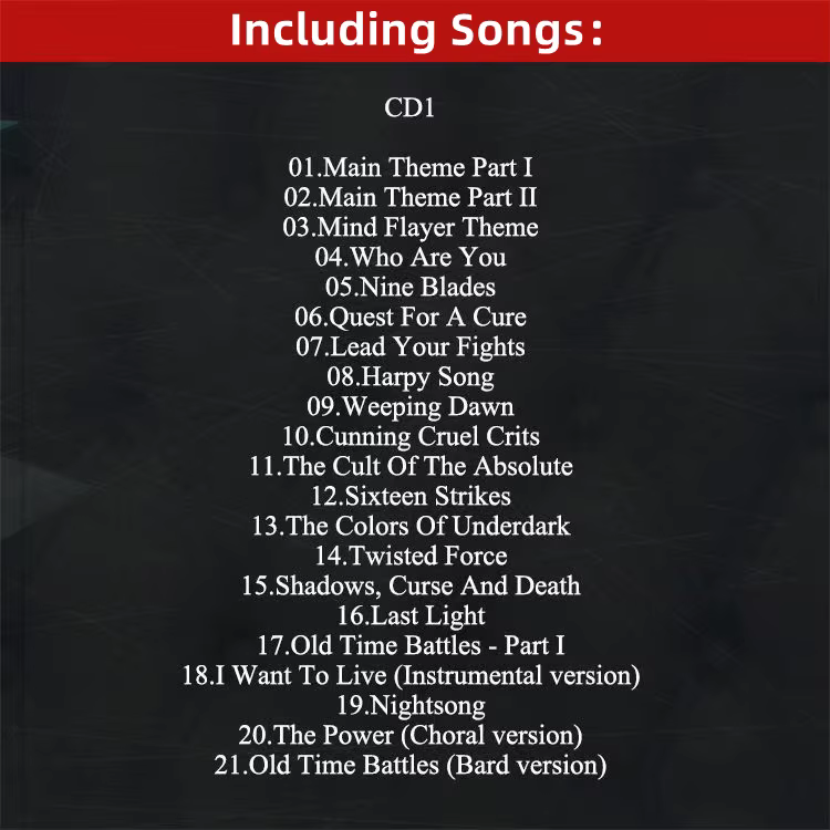 Jeu Baldur's Gate 3 Borislav Slavov CD de musique les plus grands succès OST Album enregistrement