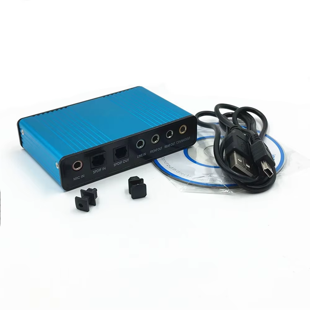 Carte son USB externe 5.1 à 6 canaux pour PC portable adaptateur Surround de bureau