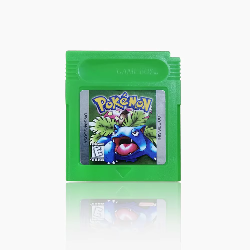 Cartouche de jeu vidéo Pokemon rouge bleu cristal doré vert argent jaune GBC