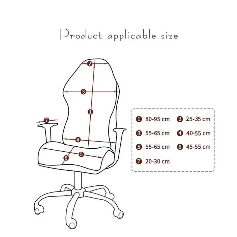 Housse de chaise de jeu universelle Simple, à la mode, pour siège de jeu d'ordinateur, accoudoir, élastique, pivotante, décoration de maison