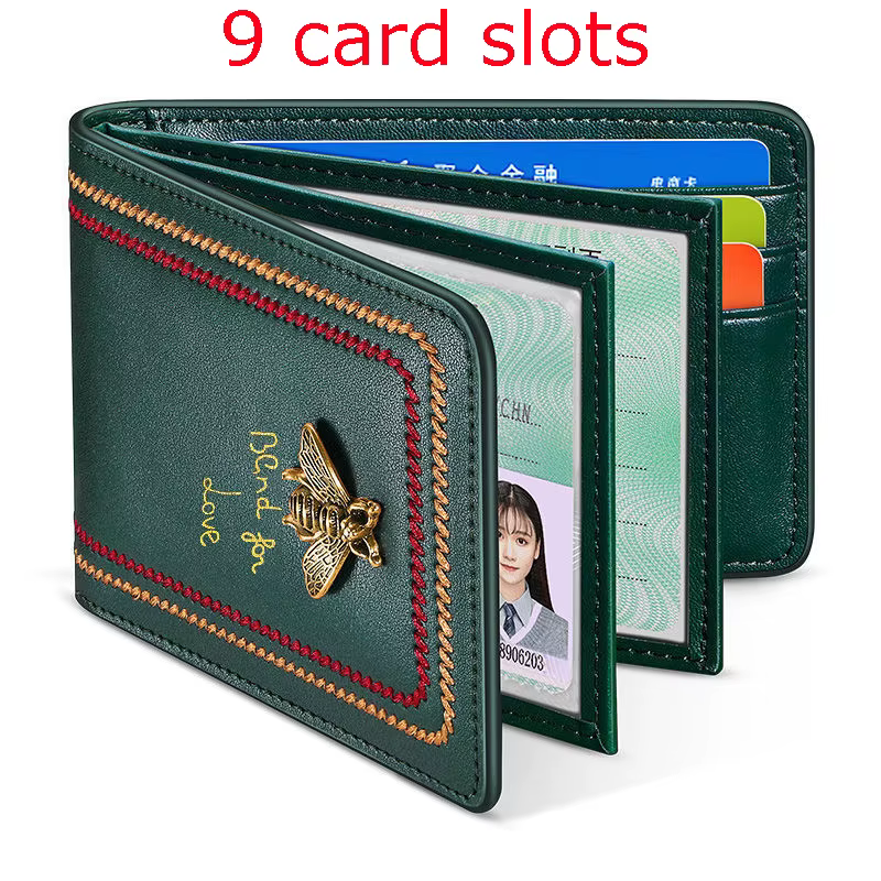Porte-permis de conduire Ultra-fin en cuir, Design de marque, étui pour cartes de crédit, sac d'identité, couverture pour Documents de permis de conduire, portefeuille de dossier
