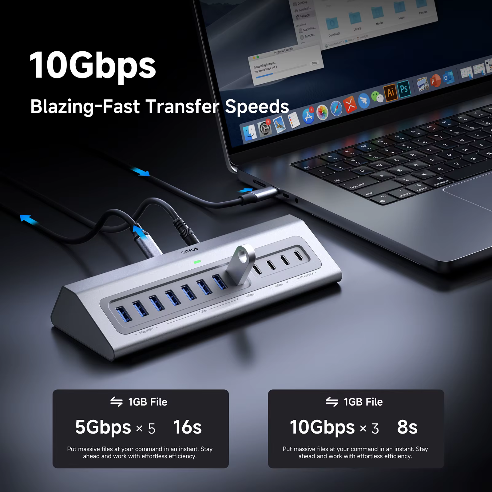 Hub USB alimenté par Gitfos