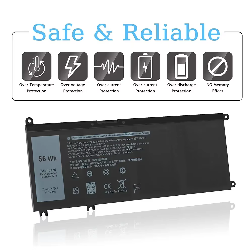 Batterie d'ordinateur portable 33YDH pour Dell Latitude 13 3380 14 3490 15 3590 3580 Inspiron 7000 7778 7773 15 7577 G3 3579 3779 G5 5587 G7 7588