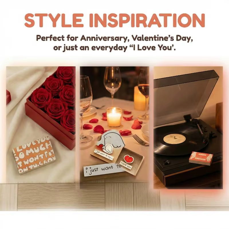 Nouvelle boîte à messages romantique « Je t'aime » faite à la main, 1 pièce, pour la Saint-Valentin, un anniversaire, un mariage, une surprise pour elle/lui ​