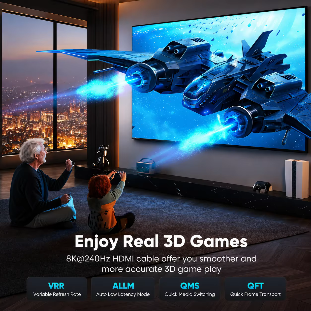 Câble HDMI 16K 2.2 4K@480Hz 12K@120Hz 96Gbps