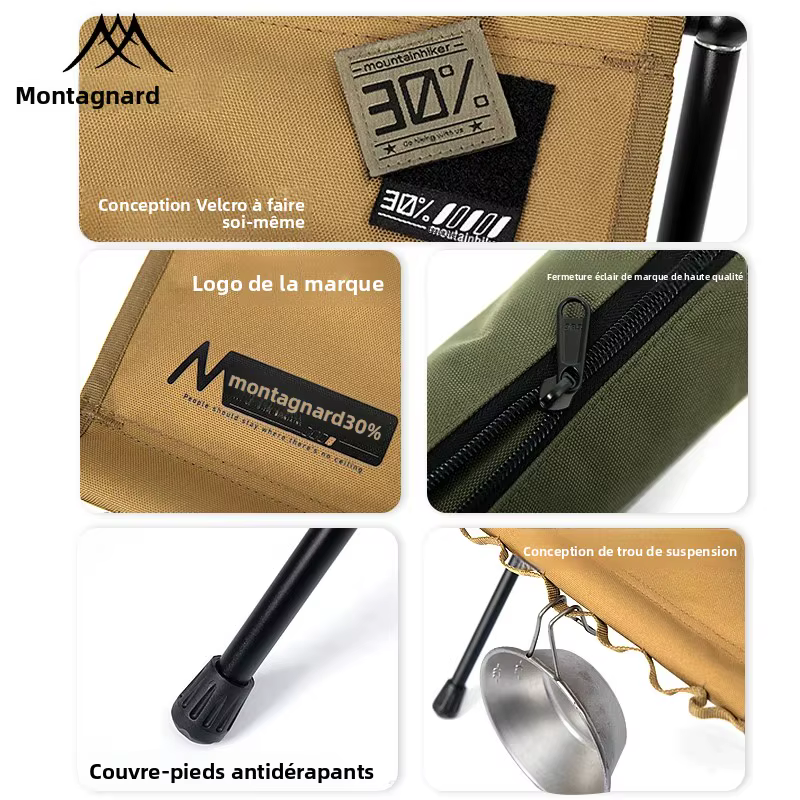 Tabouret pliant portable – idéal pour le camping, les pique-niques et les voyages, pour s'asseoir en extérieur |   Sièges élégants |   cadre en alliage d'aluminium