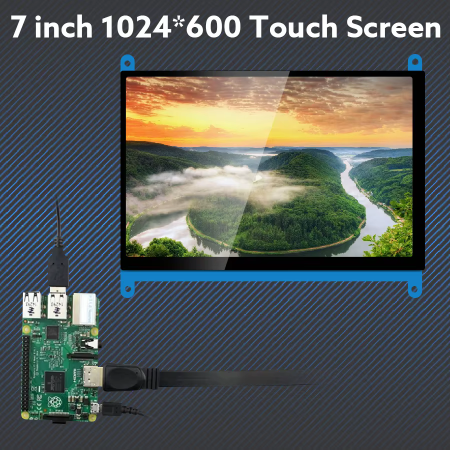 Mini écran tactile LCD capacitif Portable de 7 pouces