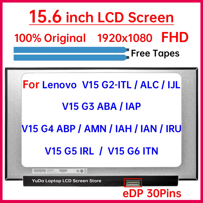 Écran LCD 15.6 pouces pour Lenovo V15 G2-ITL ALC IJL V15 G3 ABA IAP V15 G4 ABP AMN IAH IAN IRU V15 G5 IRL V15 G6 panneau d'affichage ITN