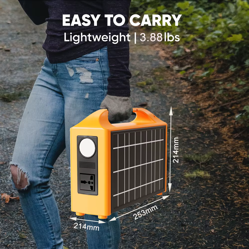 Station d'alimentation portable Gaiaray 100W 220V 110V, générateur solaire, alimentation de secours extérieure, LED avec panneau solaire pour le camping