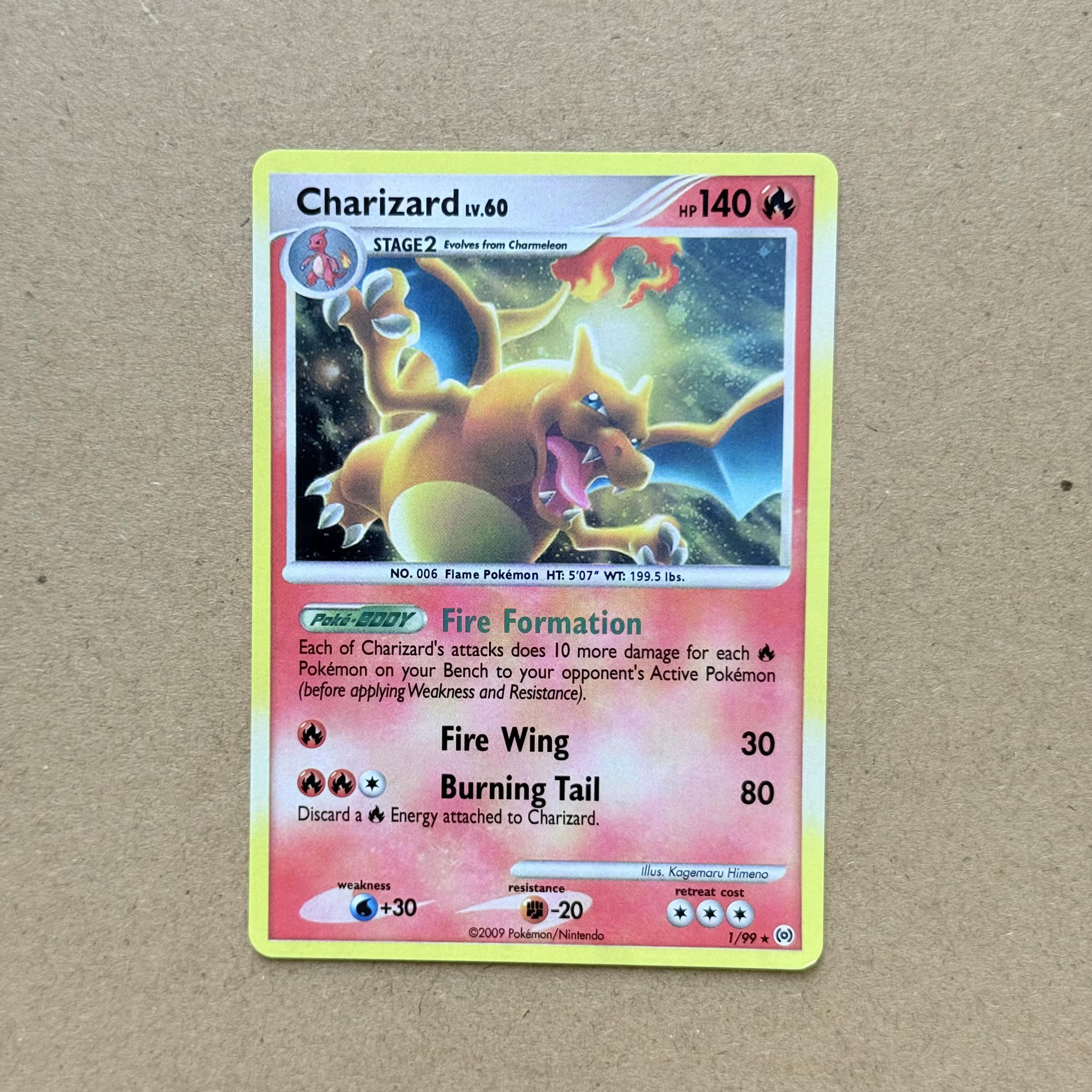 Cartes Pokémon Charizard 1ère Édition Charizard 1996 Base Set SV/Team Rocket Foil Cartes Rares Collection de Jeu Cartes PTCG Proxy