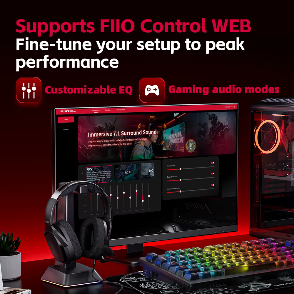 Casque de jeu USB FIIO FG3 HIFI