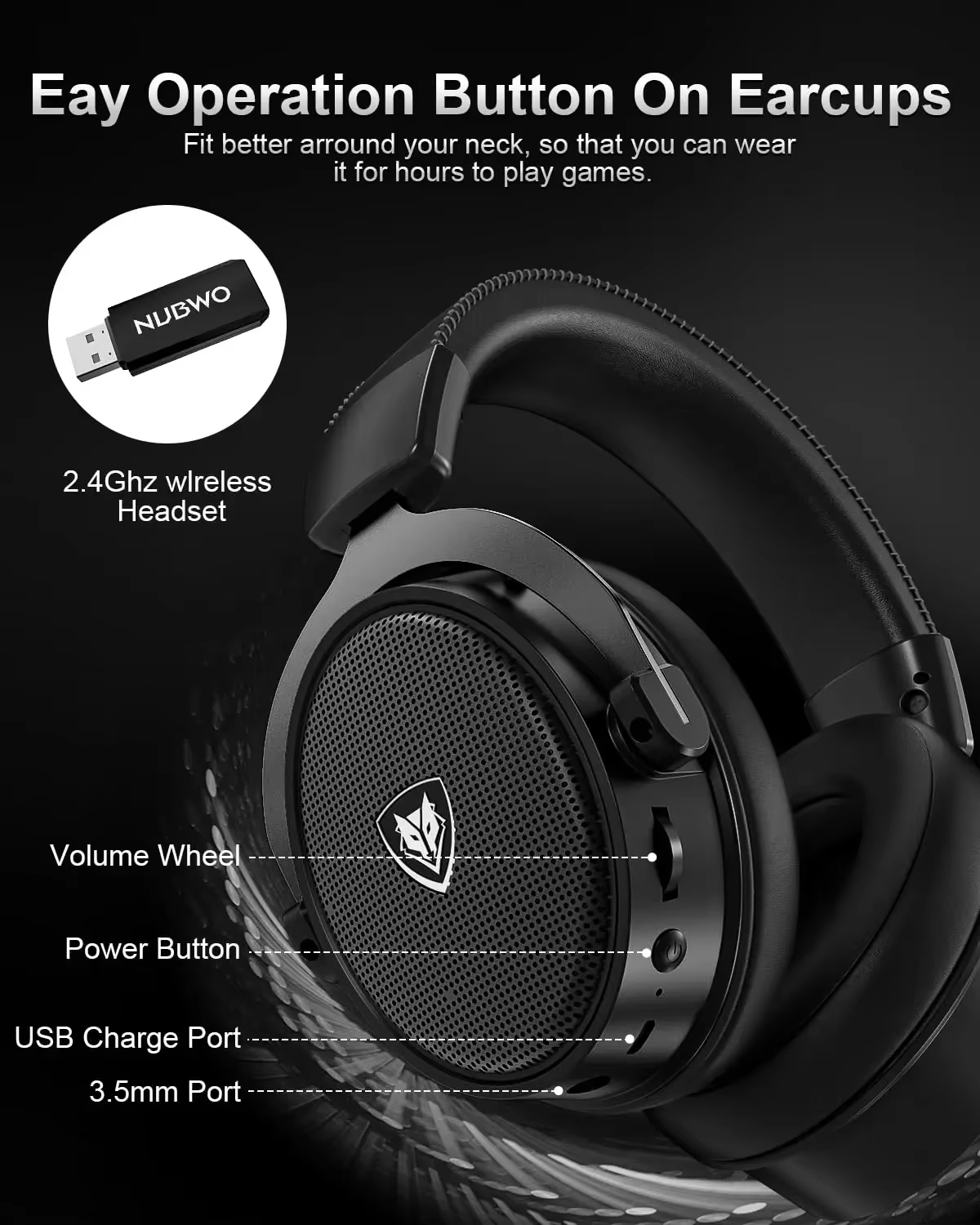 Casques sans fil NUBWO G07 Gamer 2
