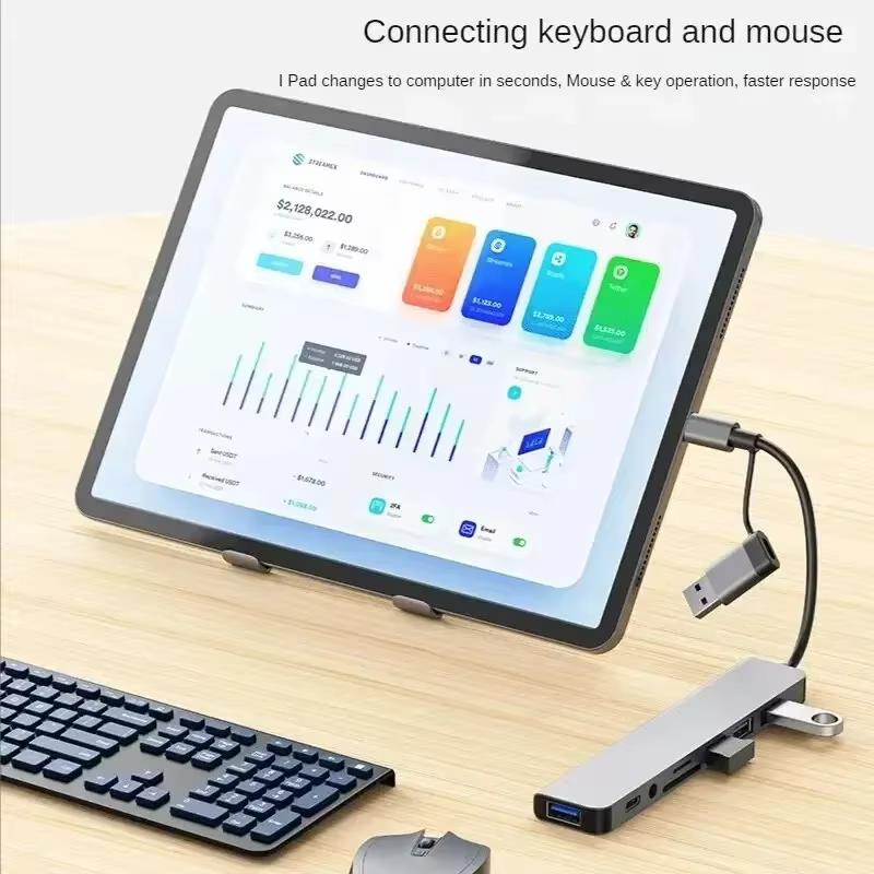HUB USB 8 en 2 avec lecteur de carte répartiteur