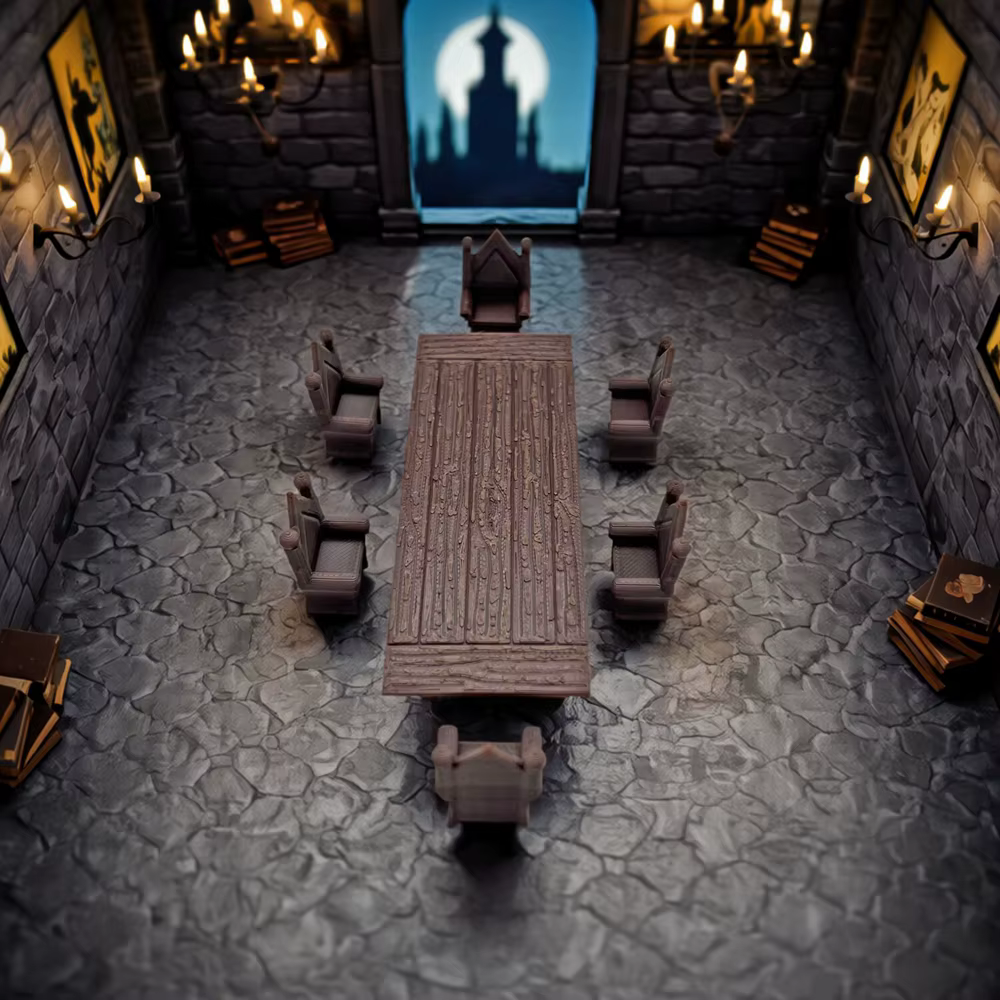 Ensemble de chaises et bancs pour table de D&D et ensemble de chaises de salle à manger Scatter Terrain Tabletop