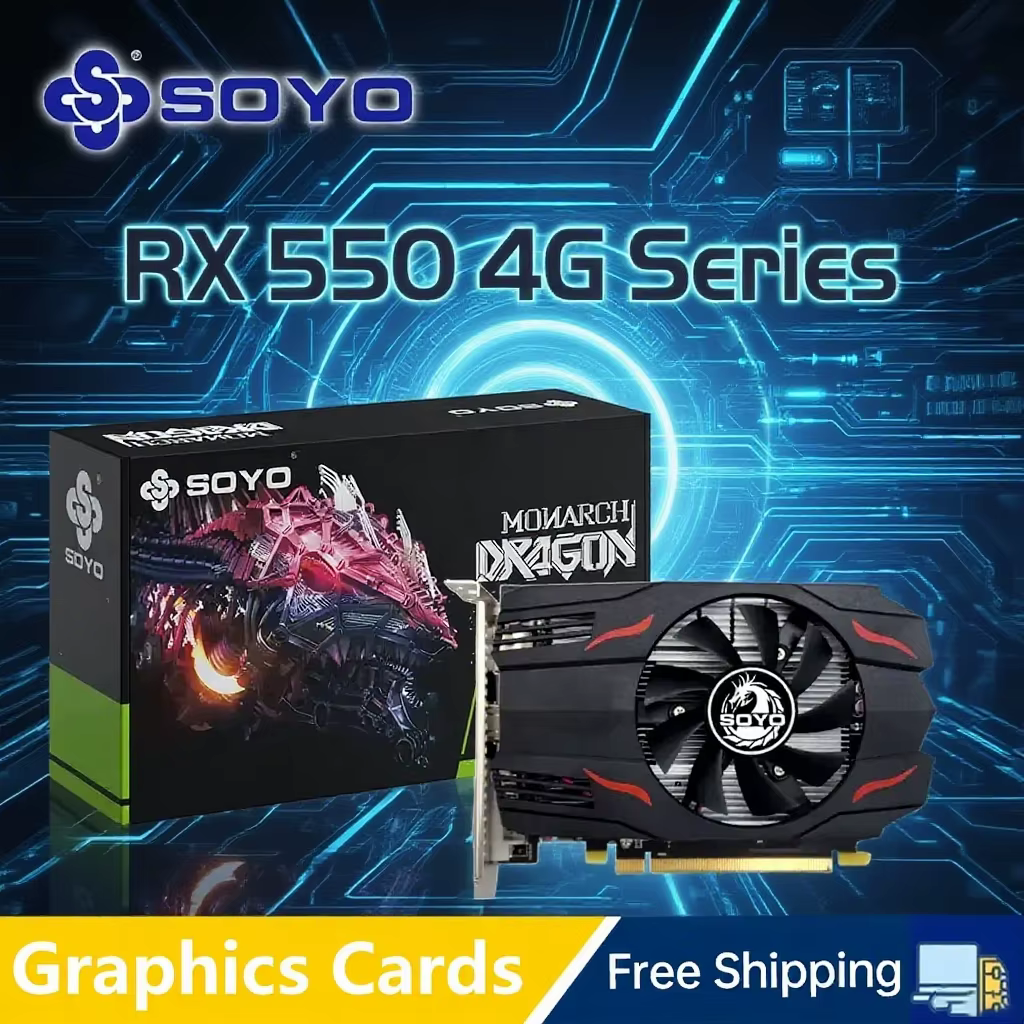 Carte graphique SOYO AMD Radeon RX 550 4G GPU RX 580 GDDR5