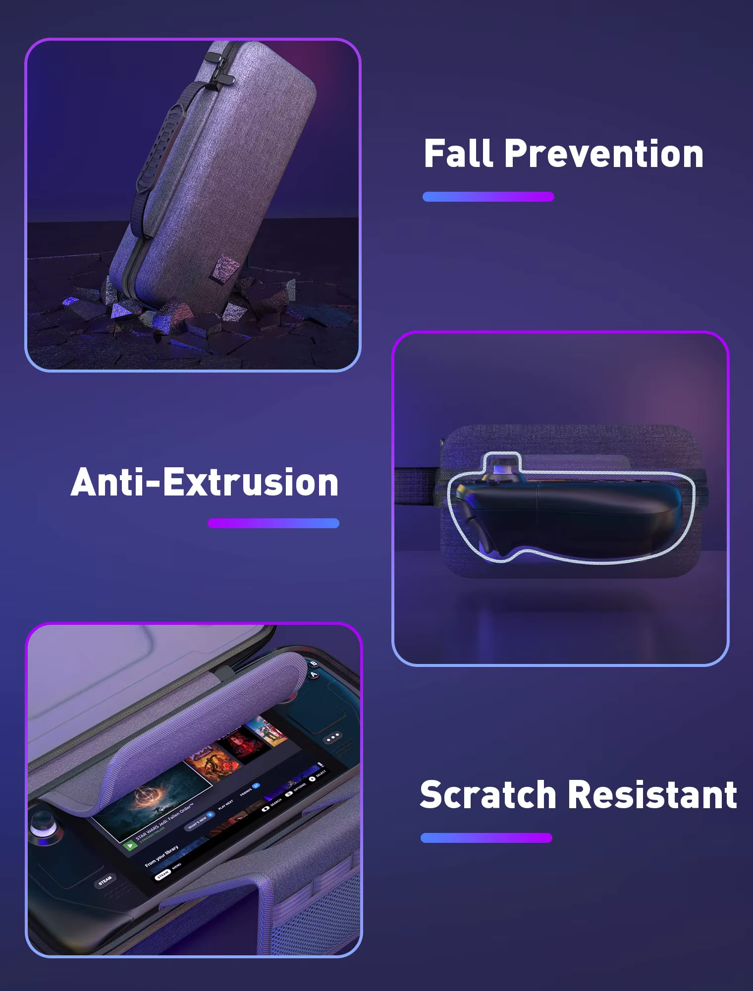 Étui de transport pour Console de jeu Steam Deck