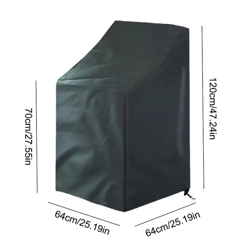 Housse de protection imperméable pour meubles de jardin 65x65x70x120cm pour chaises empilables