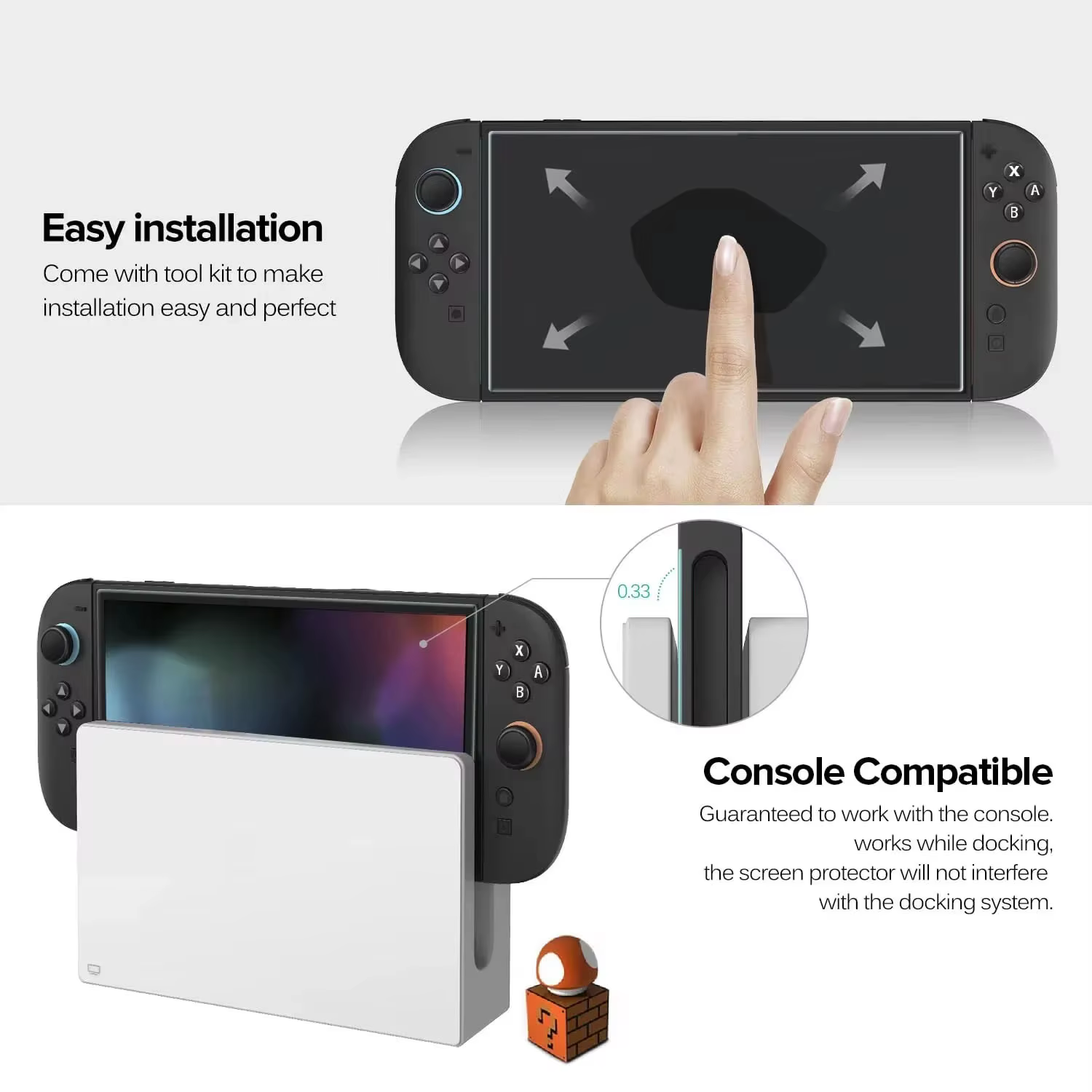 1/2/3 pièces protecteur d'écran en verre trempé pour Switch 2 Transparent HD clair anti-rayures protecteur d'écran accessoires