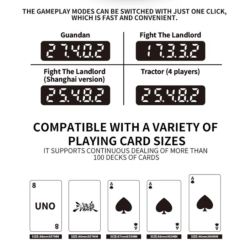 Machine automatique de revendeur de Shuffler de cartes 360 ° Distributeur de cartes de Poker électrique rotatif, dispositif d'outils, jeux de fête à domicile, Rechargeable