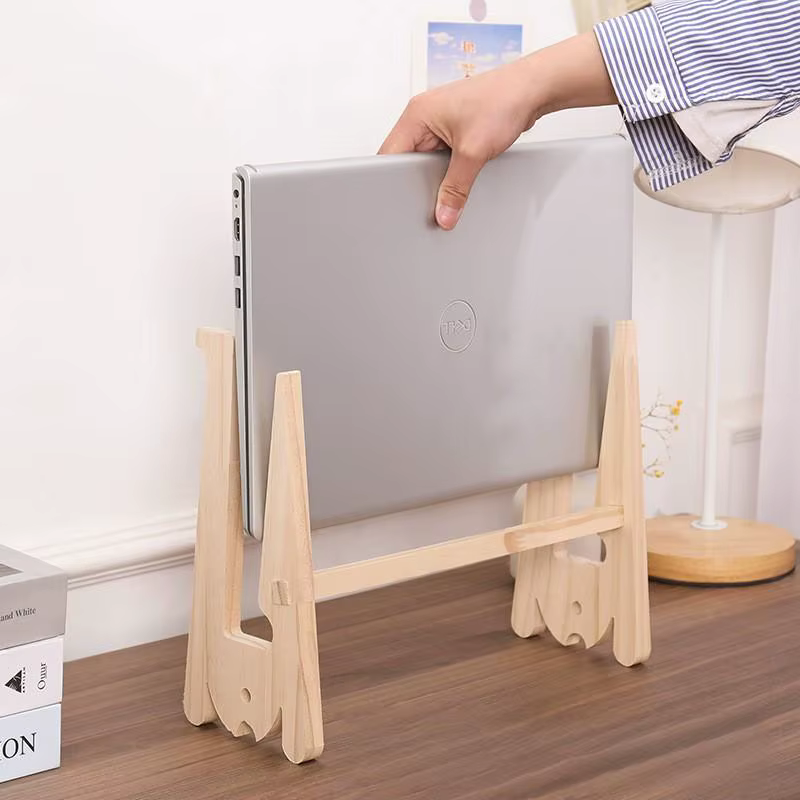 Support d'ordinateur portable en bois assemblé