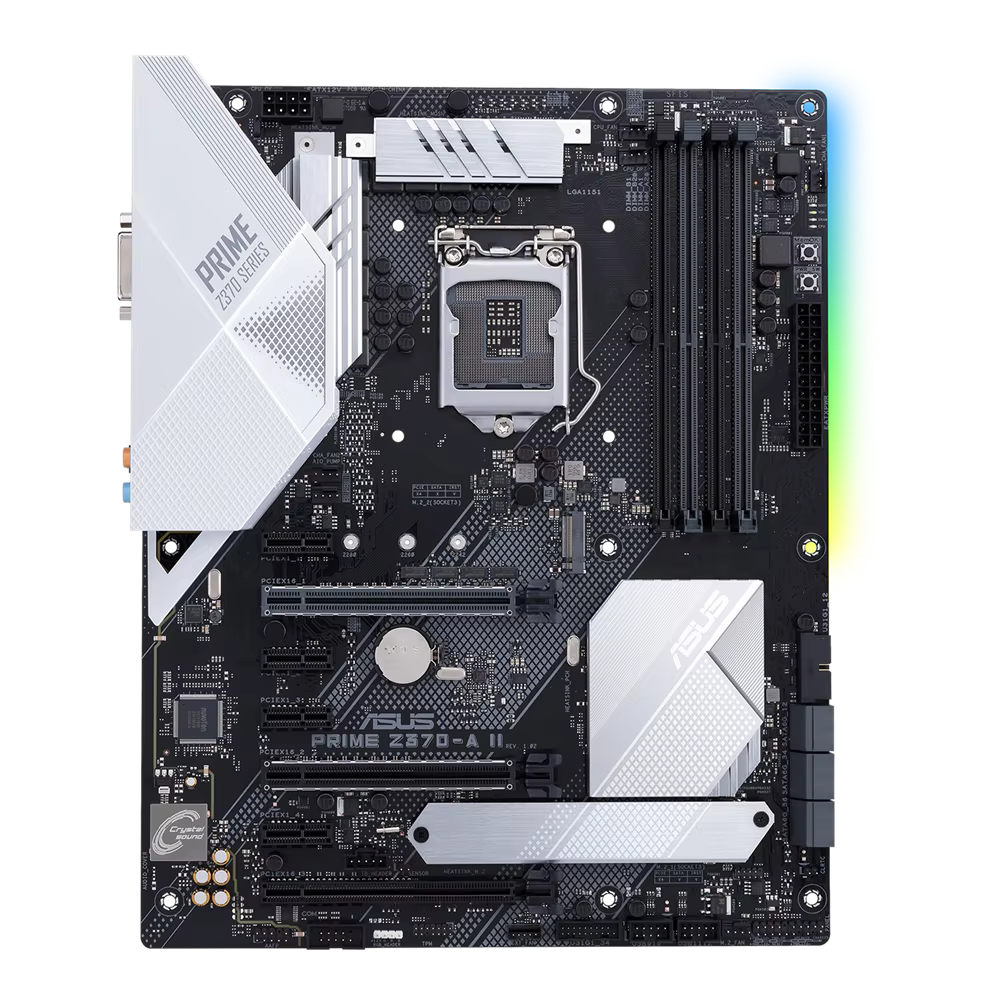 Carte mère Asus PRIME Z370-A II LGA 1151 DDR4 64GB Intel Z370 M.2 ATX compatible avec i3-8300 i3-9300T i5-9600 i7-9700T i5-9400