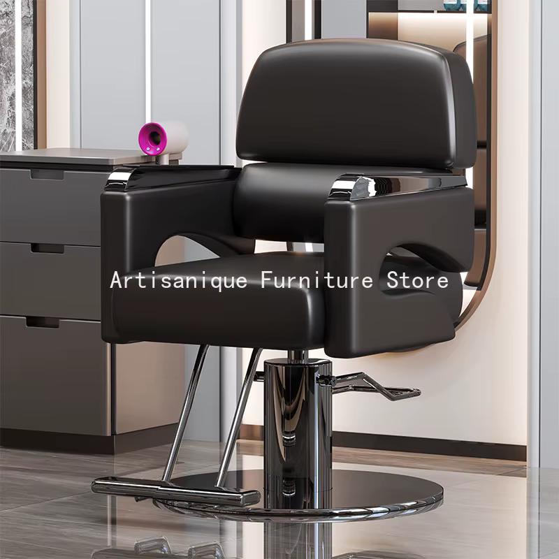 Chaise de barbier pour spa à domicile, dossier bas renforcé, chaise de salon antidérapante, résistante à l'usure, Sedia Parrucchieri, mobilier de salon de beauté