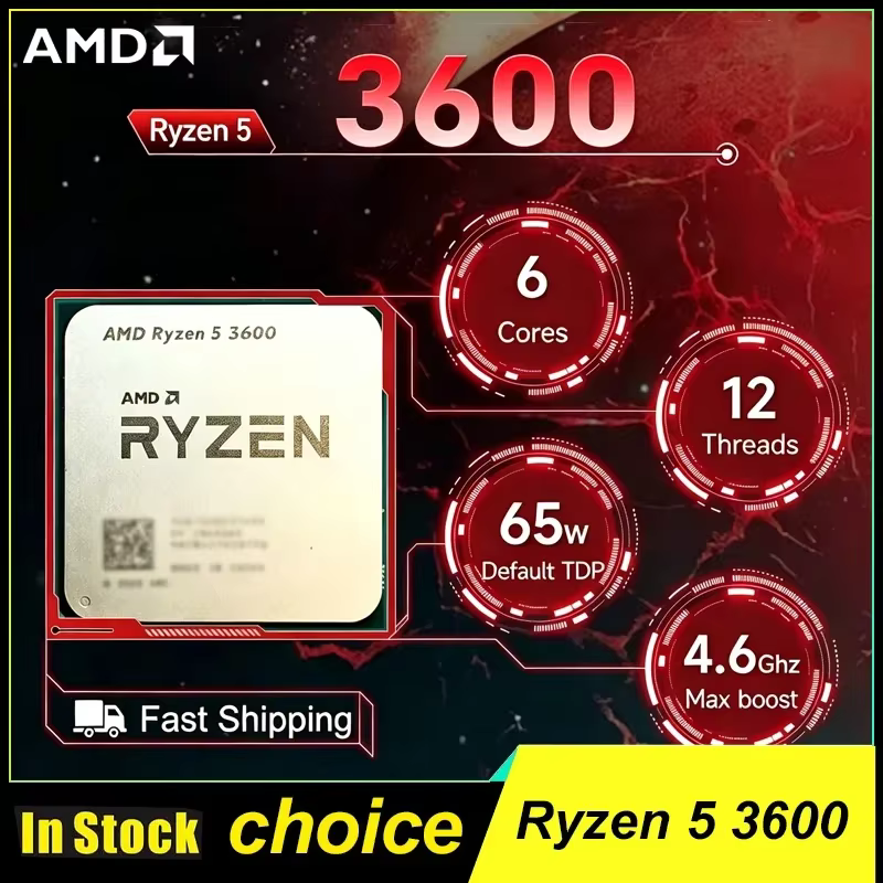 Processeur de jeu AMD R5 3600 débloqué, 6 cœurs, 12 threads, 4,4 GHz, socket AM4, Ryzen 5 3600, stable et économique