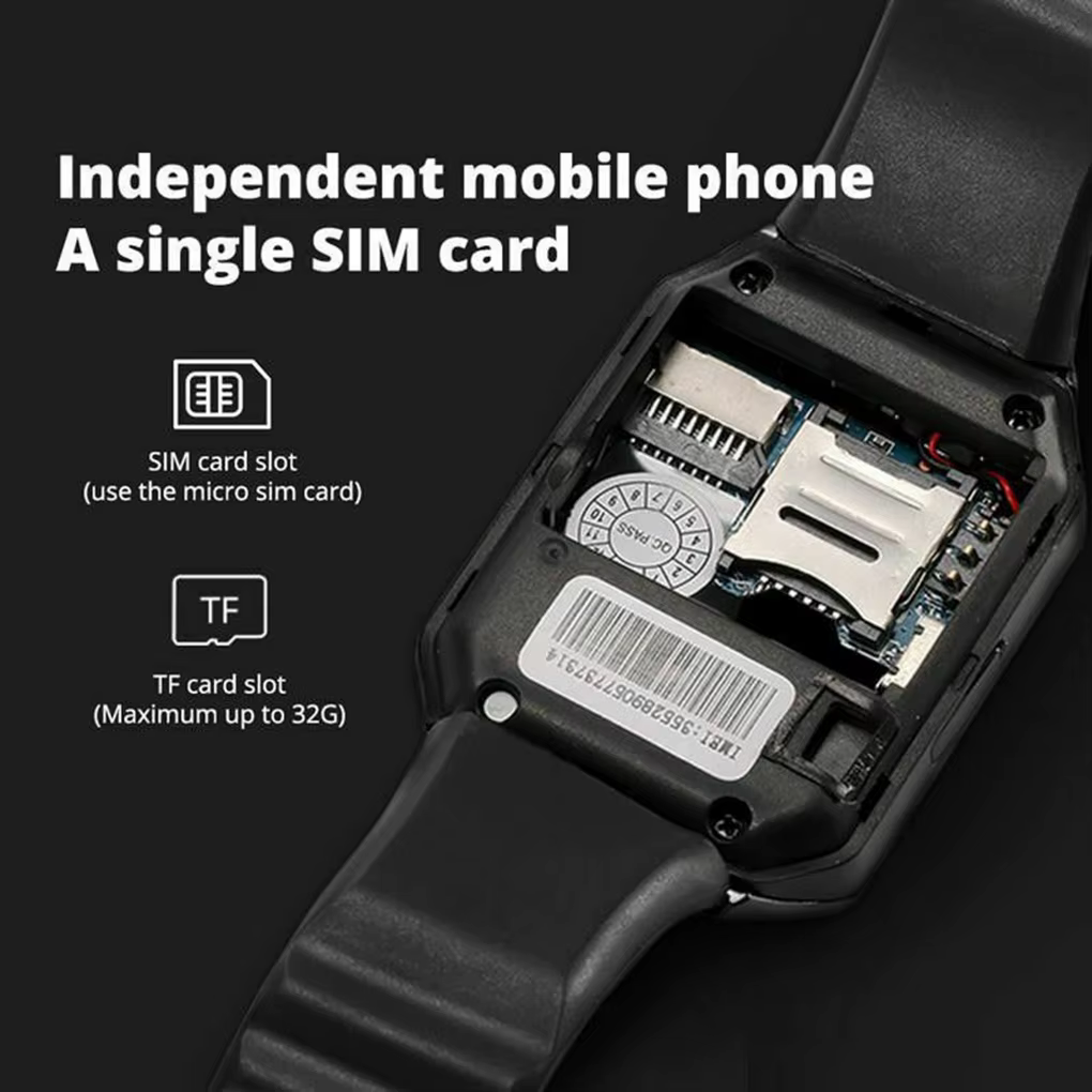 Montre connectée DZ09, bracelet multimédia avec écran tactile de 1,56 pouce, prise en charge de la carte SIM, télécommande, couleur blanche