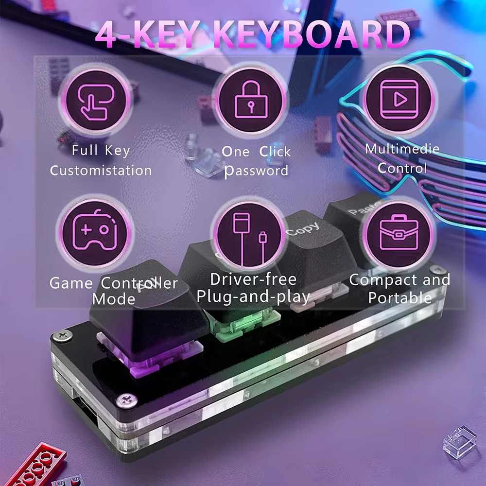 Mini clavier de jeu à 4 touches