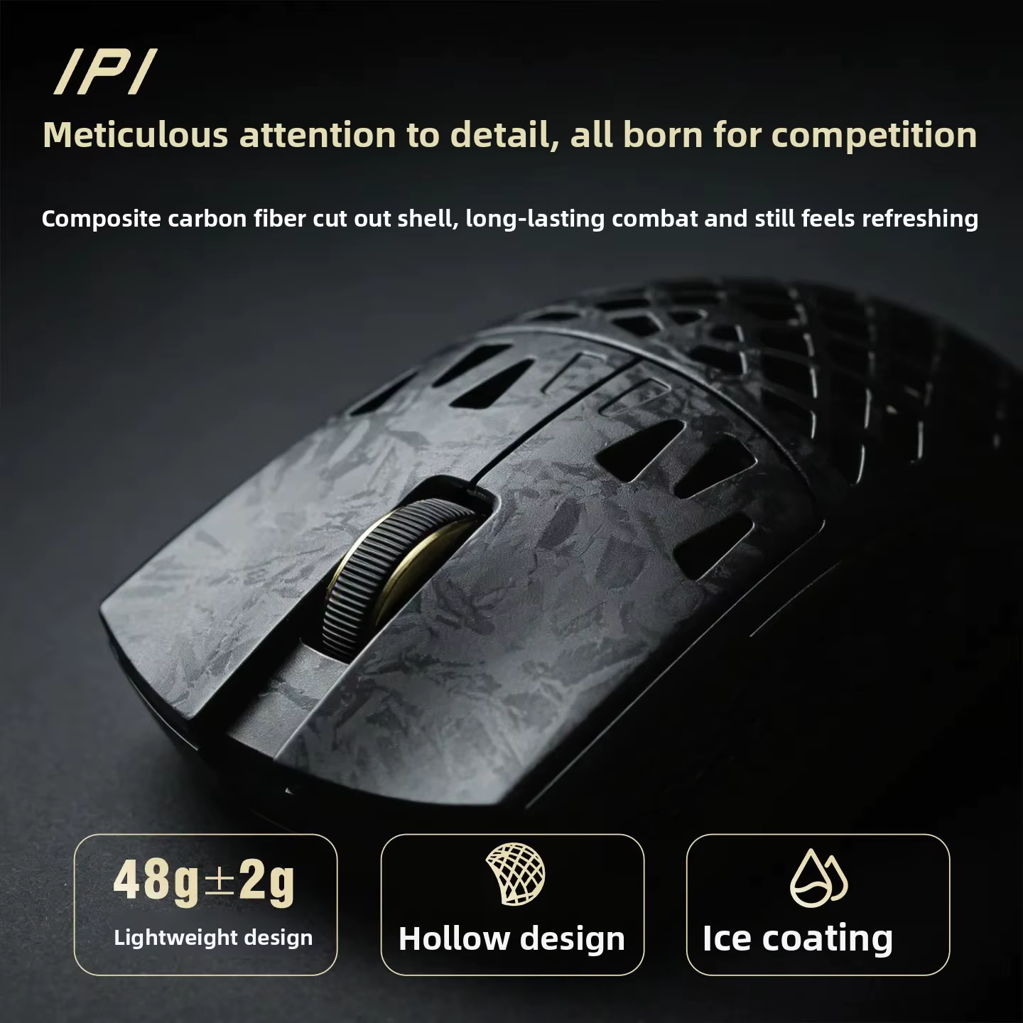 Souris de jeu sans fil Bluetooth IPI STAY FLY Mouse Dual 8K PAW3950 légère