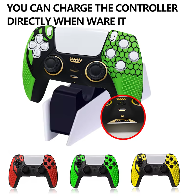 Coque de manette Spider Style Particulaire avec capuchons de joystick et autocollants