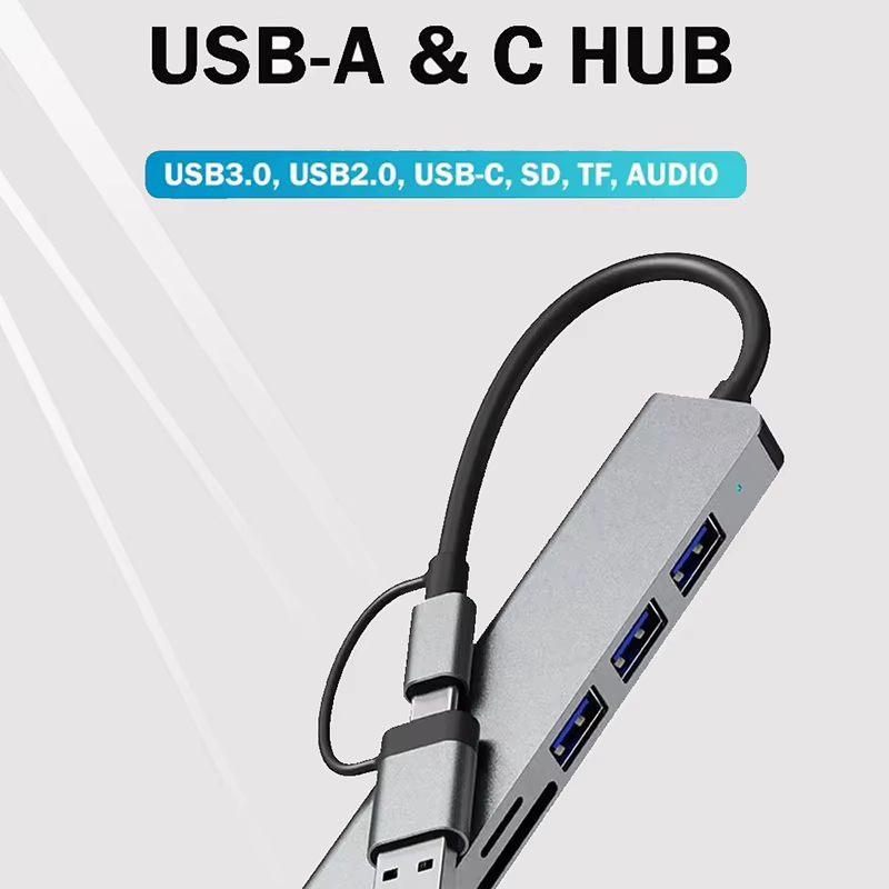 Hub USB Type C 8 en 1, Station d'accueil