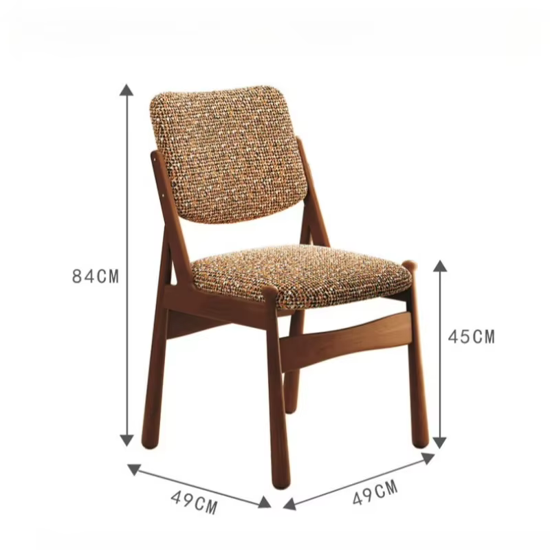 Chaises de salle à manger en bois, style vintage, luxe nordique, chaises de salle à manger individuelles, design unique, meubles pour la maison