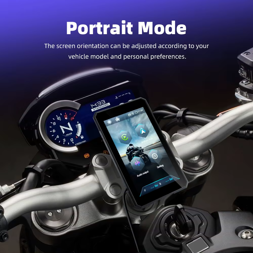 EKIY sans fil CarPlay Moto Android Auto 5.0 pouces Portable tableau de bord numérique GPS Moto Navigation écran d'affichage amovible