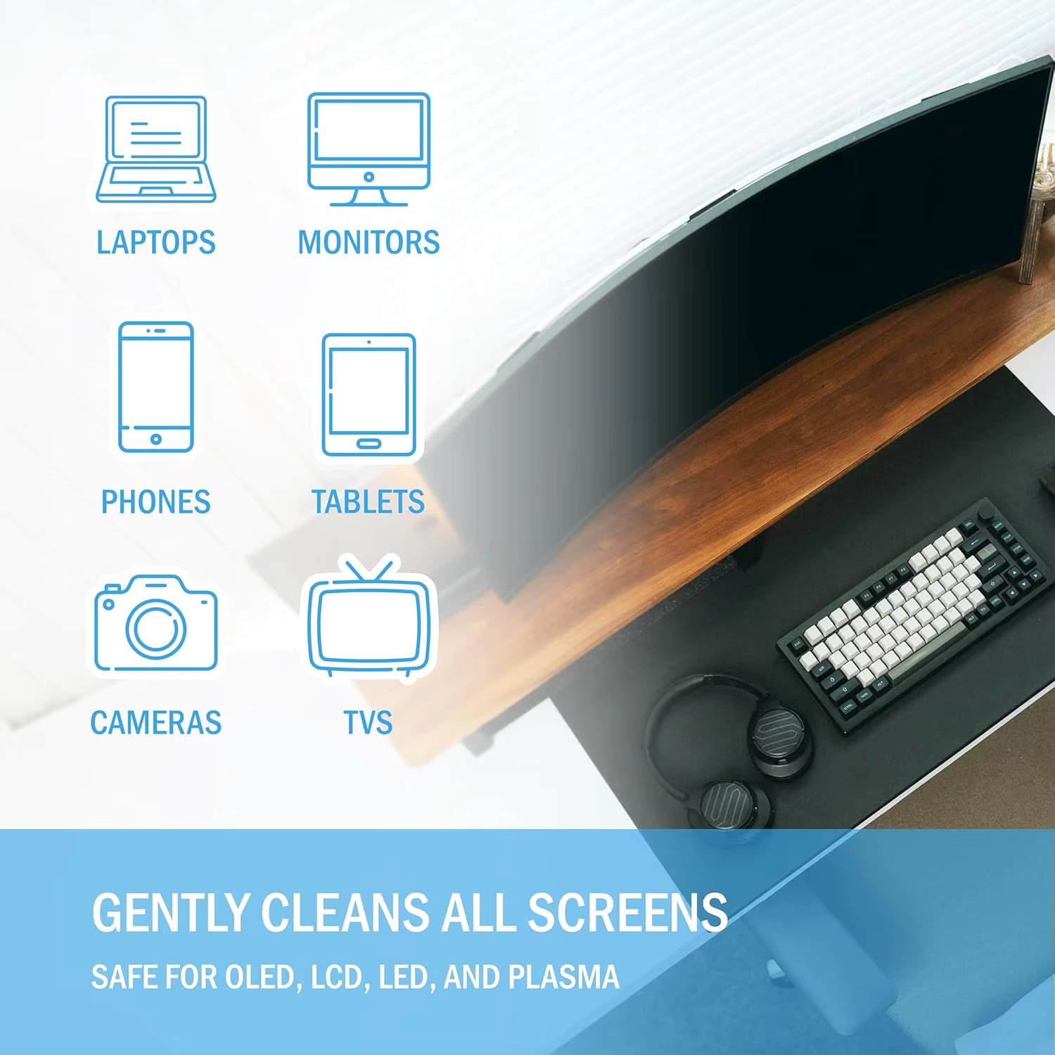 Kit de pulvérisation et d'essuyage pour nettoyeur d'écran
